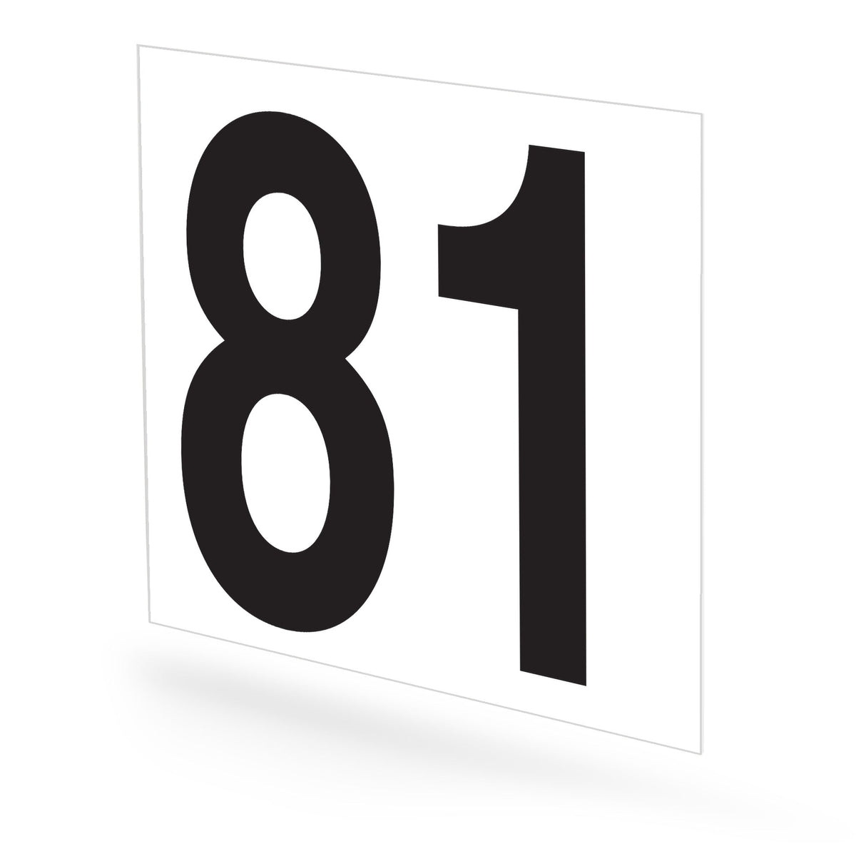 WM10PK81W Heavy Duty Warehouse Aisle Location Signs (12 in x 10 in) Consecutively Numbered (10 /pkg) Numbers 81-90 White