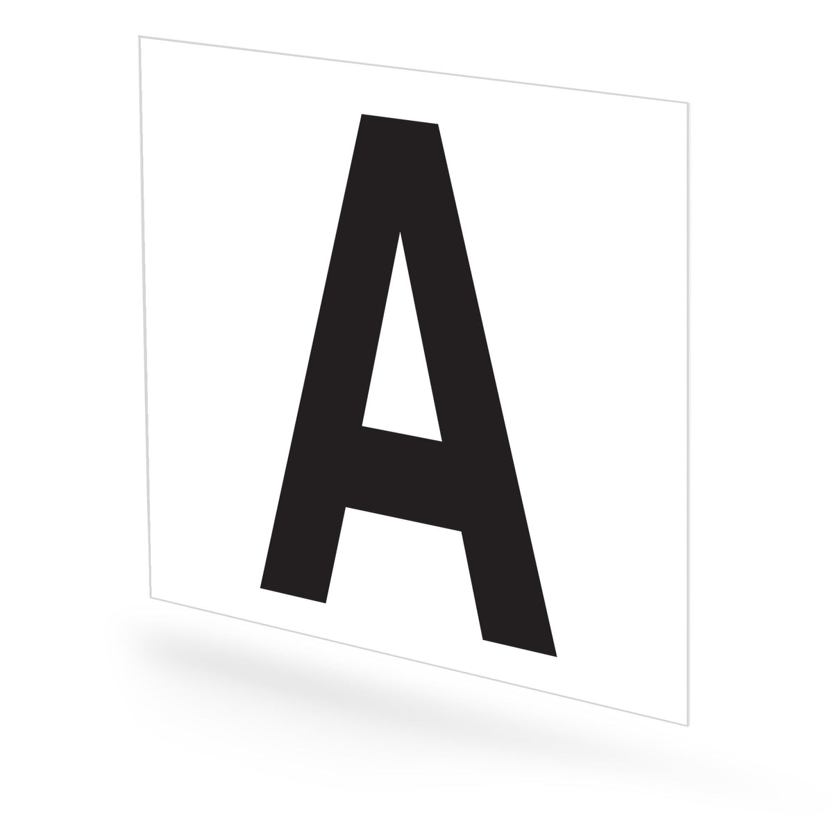 WML10PKAMW Heavy Duty Warehouse Aisle Location Signs (12 in x 10 in) Consecutively Lettered with L-Bend Printed Both Sides (10 /pkg) Letters A - M White