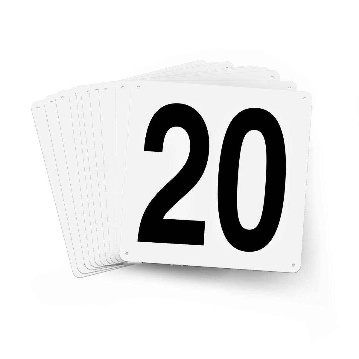 WM12PK11 Warehouse Dock Location Signs (12 in x 12 in) Consecutively Numbered (10 /pkg) Numbers 11 - 20
