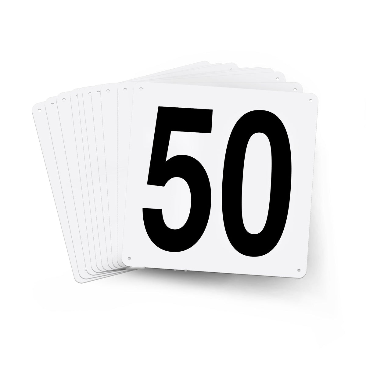 WM12PK41 Warehouse Dock Location Signs (12 in x 12 in) Consecutively Numbered (10 /pkg) Numbers 41 - 50