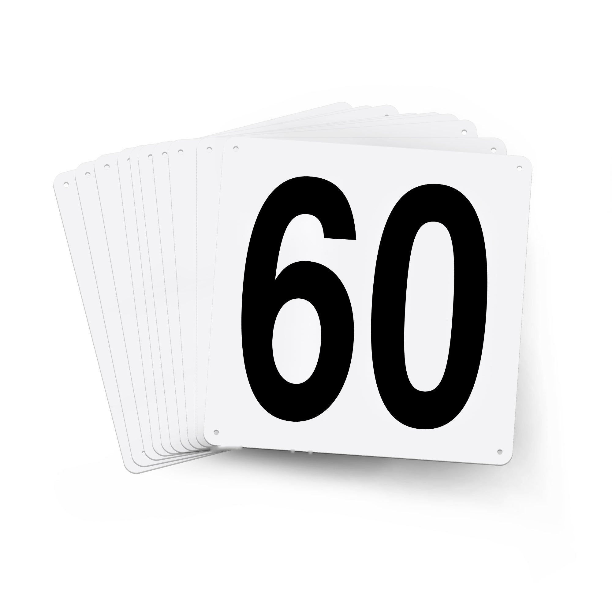 WM12PK51 Warehouse Dock Location Signs (12 in x 12 in) Consecutively Numbered (10 /pkg) Numbers 51 - 60