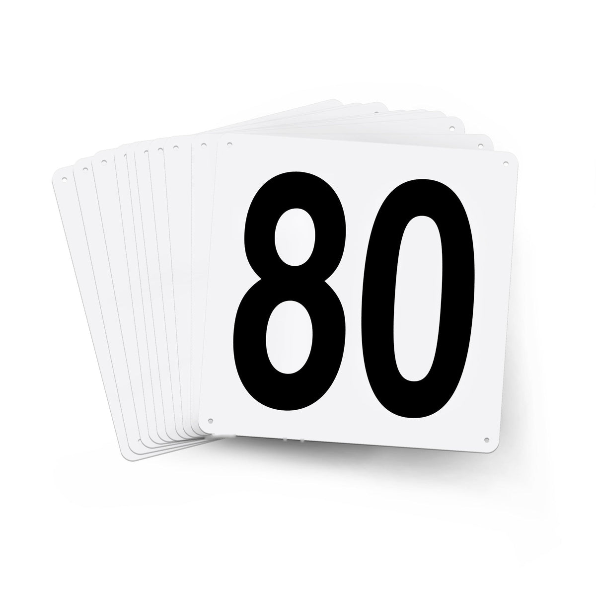 WM12PK71 Warehouse Dock Location Signs (12 in x 12 in) Consecutively Numbered (10 /pkg) Numbers 71 - 80