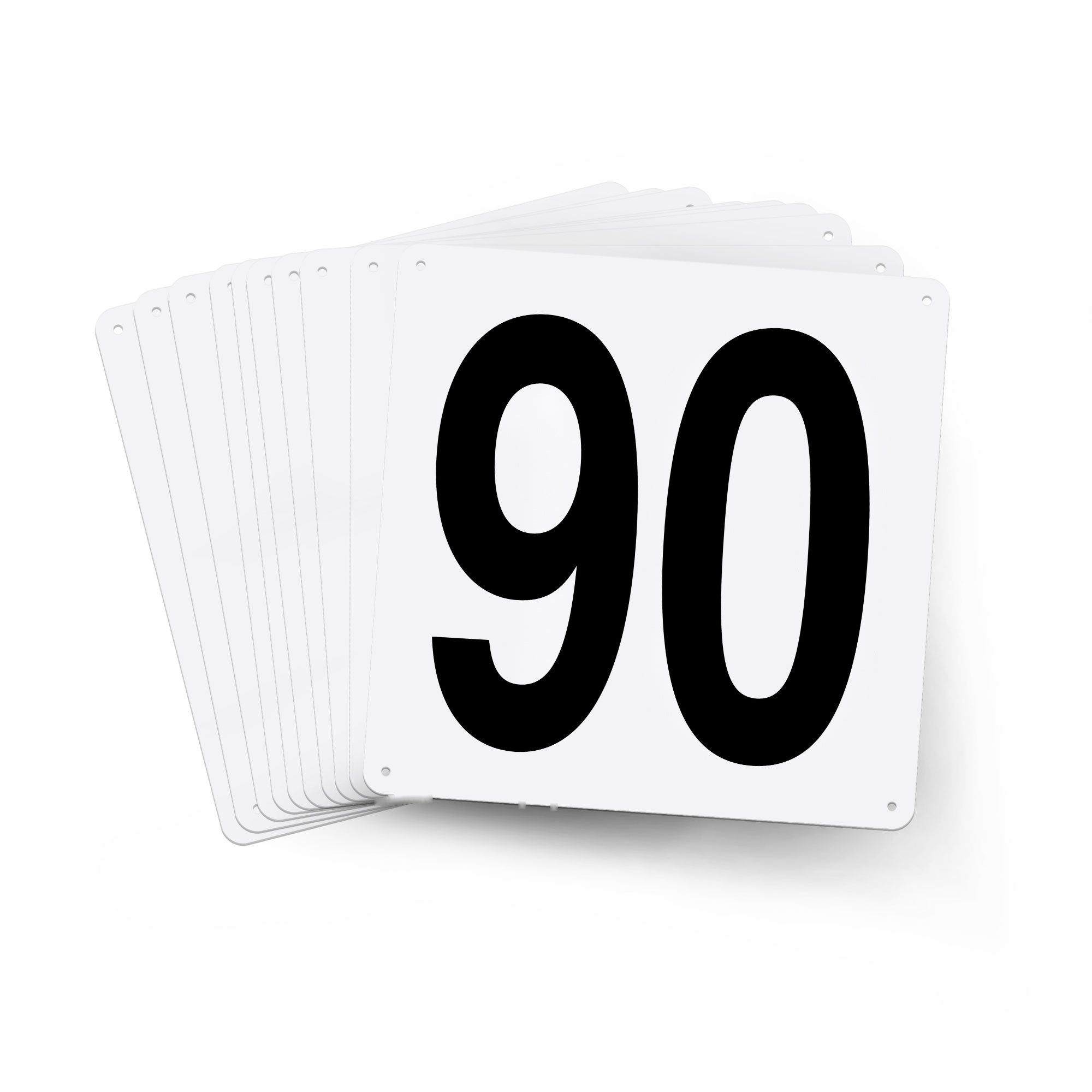 WM12PK81 Warehouse Dock Location Signs (12 in x 12 in) Consecutively Numbered (10 /pkg) Numbers 81 - 90