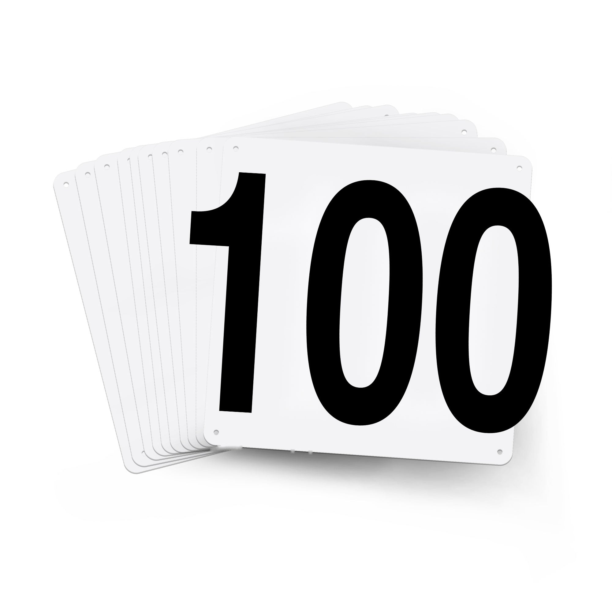 WM12PK91 Warehouse Dock Location Signs (12 in x 12 in) Consecutively Numbered (10 /pkg) Numbers 91-100