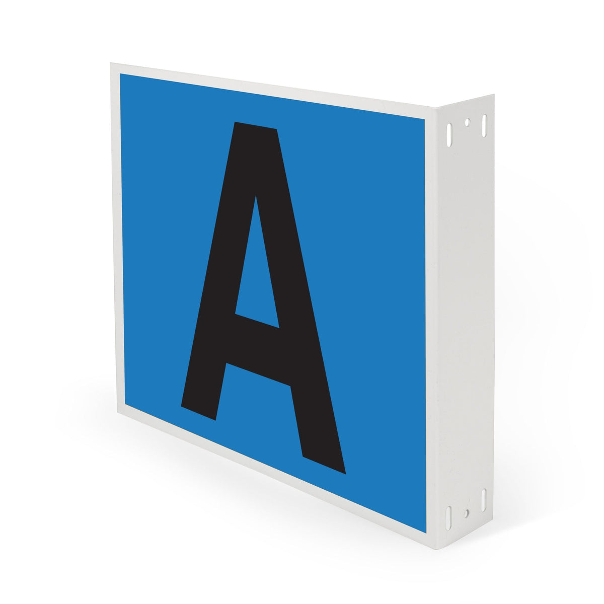 WM10PKAMB Heavy Duty Warehouse Aisle Location Signs (12 in x 10 in) Consecutively Lettered (10 /pkg) Letters A - M Blue