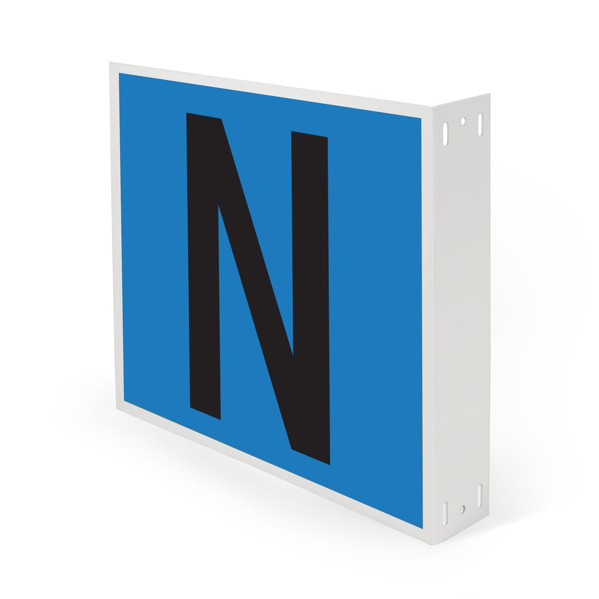WM10PKNZB Heavy Duty Warehouse Aisle Location Signs (12 in x 10 in) Consecutively Lettered (10 /pkg) Letters N - Z Blue