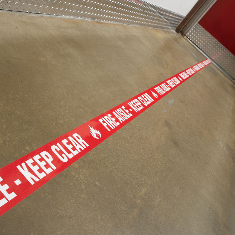 WTP100 SLIPPERY WHEN WET Black on Yellow Printed Safety Message Warehouse Floor Marking Tape (3 in x 54 ft)