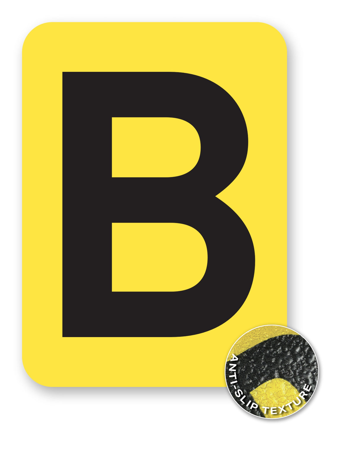 BC08YPKB BC08YPK-series Single Butt Cut Yellow Inventory Location Floor Markers 8 Inch High Letters (5 /pkg) Letter B