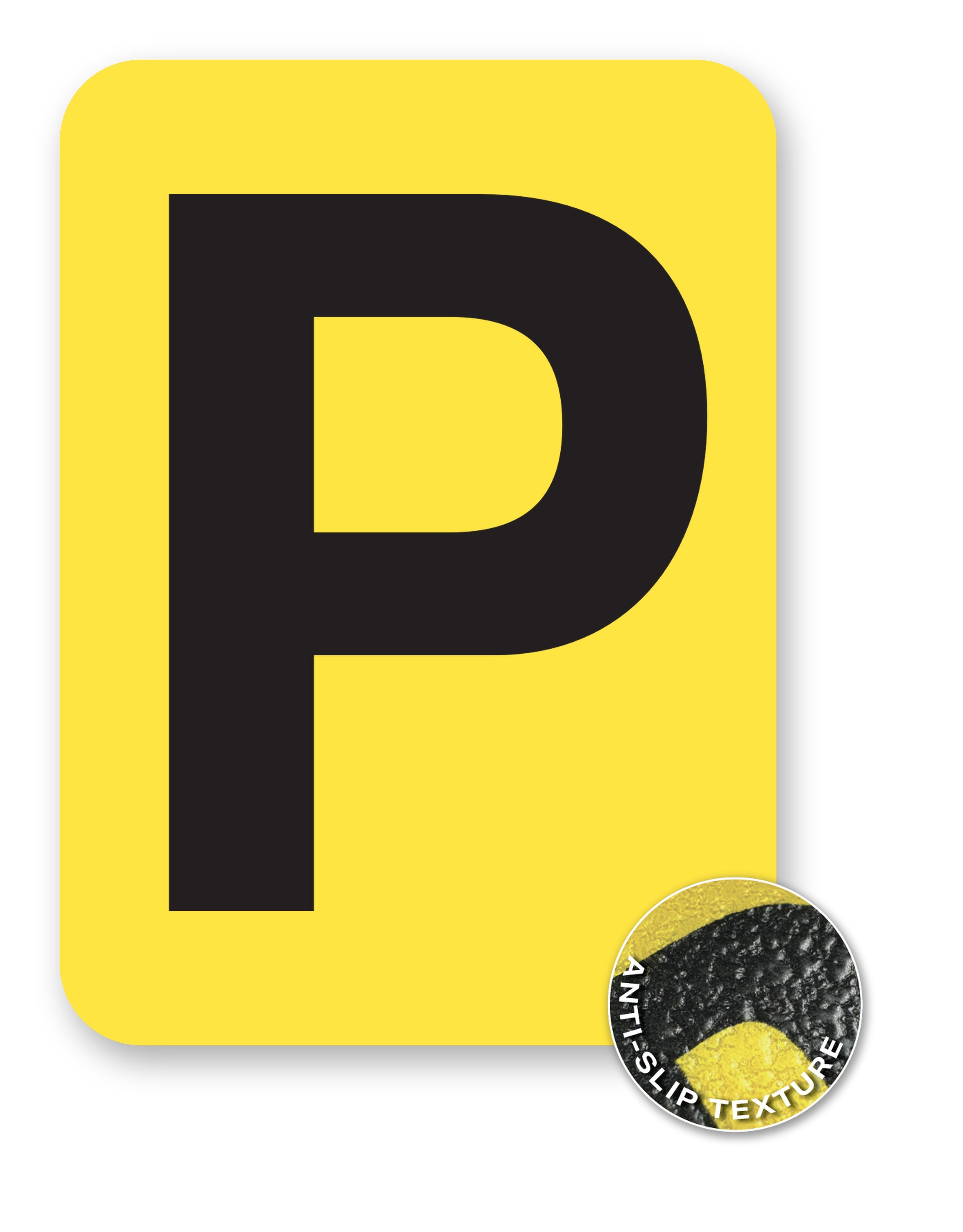 BC08YPKP BC08YPK-series Single Butt Cut Yellow Inventory Location Floor Markers 8 Inch High Letters (5 /pkg) Letter P