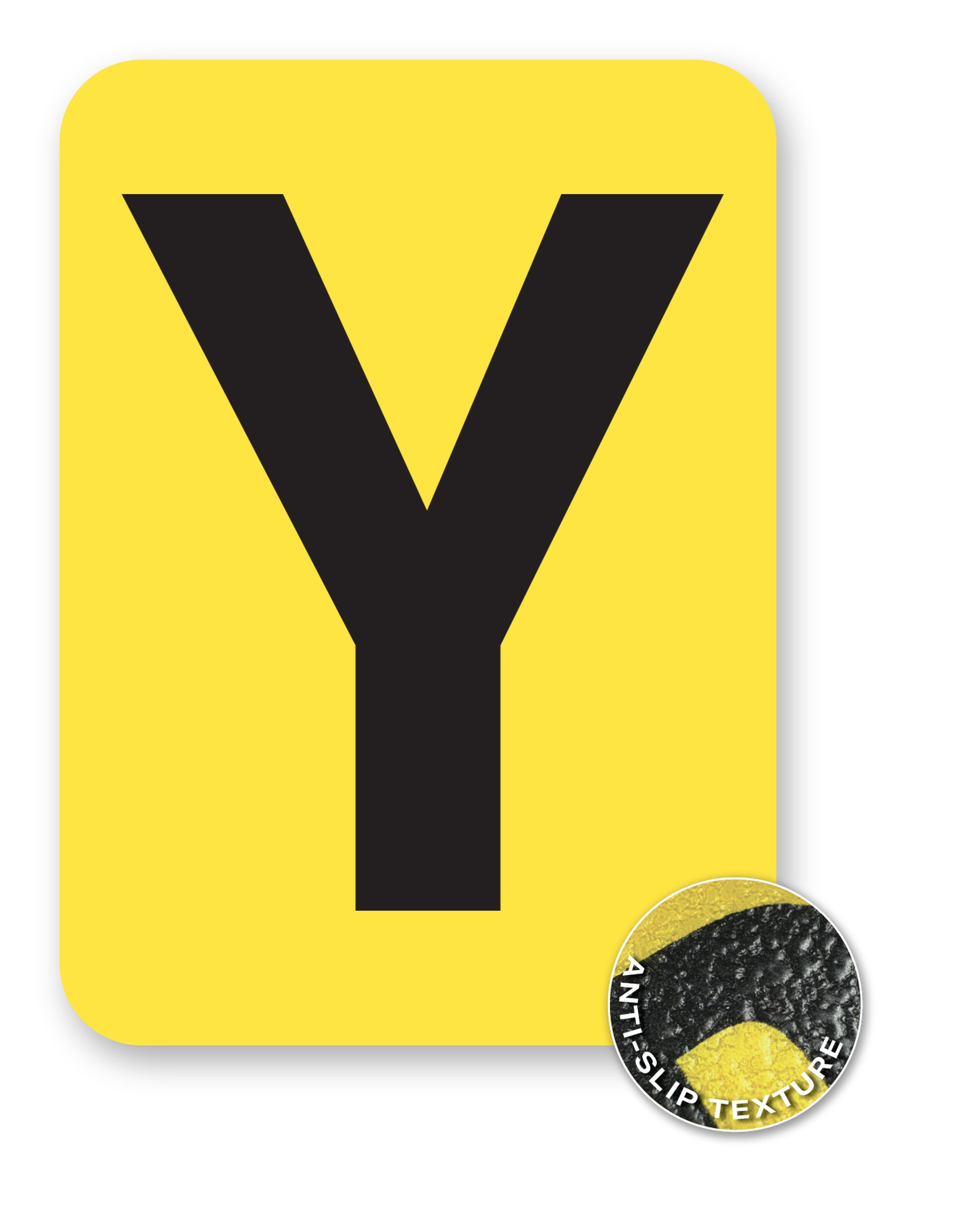 BC08YPKY BC08YPK-series Single Butt Cut Yellow Inventory Location Floor Markers 8 Inch High Letters (5 /pkg) Letter Y
